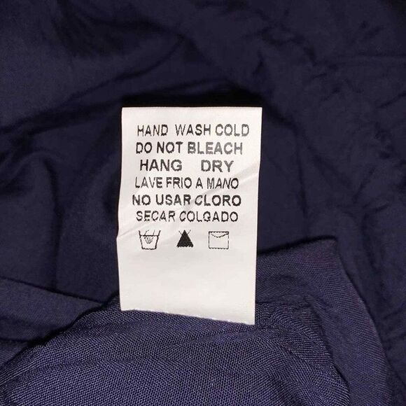 Plaid V-Neck Romper Women Medium Blue Long Sleeve Lined Negtled & Co Elast Waist - Picture 7 of 7